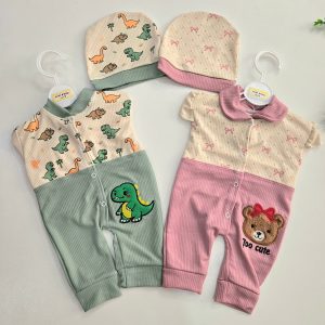 سرهمی پنبه دو طرح(نوزادی تا ۶ ماه)