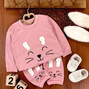 بلوز شلوار راحتی خرگوش (یکسال)