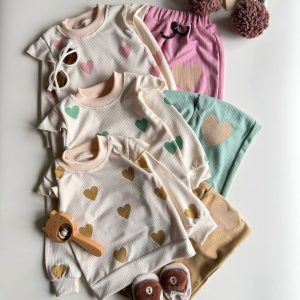 بلوز شلوار راحتی قلب (۲تا۳سال)