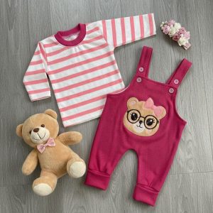 سرهمی دو تیکه سرخابی ۰ تا۹ ماه