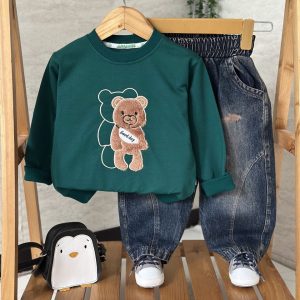 بلوز شلوار تدی جین (۲تا۹سال)