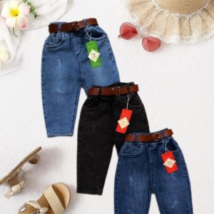 شلوار جین مام و کمربند ۱۸ ماه تا ۷ سال