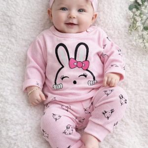 بلوز شلوار بیسکوئیتی راحتی (۳ ماه تا۲ سال)