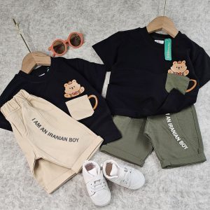 تیشرت شلوارک خرس و فنجان(۴ تا۱۵ماه)