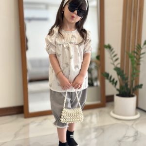 شومیز شلوارک پروانه لنین (۲ تا۸ سال)