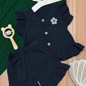 تیشرت شلوارک گل محرمی (۶ تا۲۴ ماه)